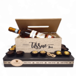 Wooden tissue box presented