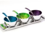 three colour dip dish
