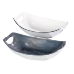 Grey oval dish large
