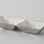 2part serving dish silver