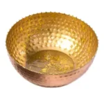 Gold hammered bowl