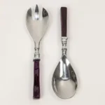 Purple salad servers